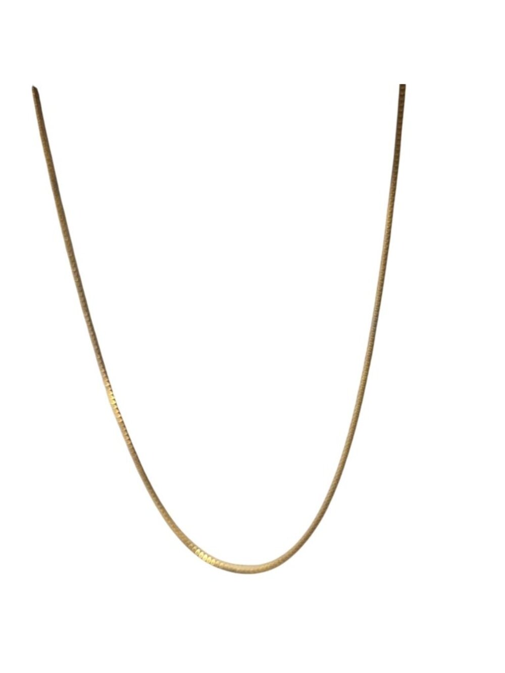 Vintage Gold Tone Box Chain Necklace 18 Minimalist Classic Fashion Jewelry Women
